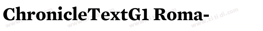 ChronicleTextG1 Roma字体转换